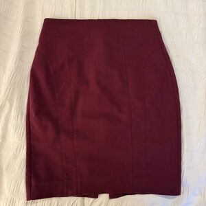 Burgundy Pencil Skirt
